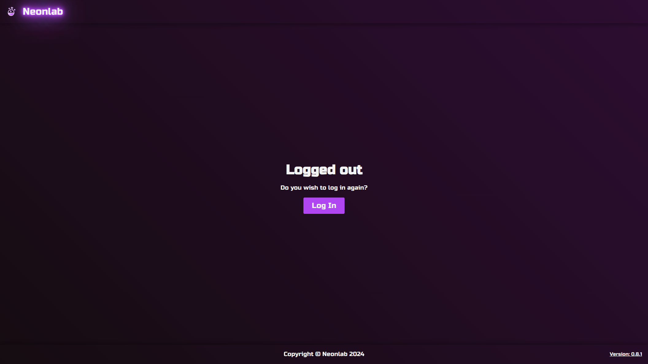 Neonlab App Tutorial Login